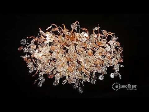 Eurofase Campobasso, Chandelier, 8-light, 26'', Gold, Mixed Glass