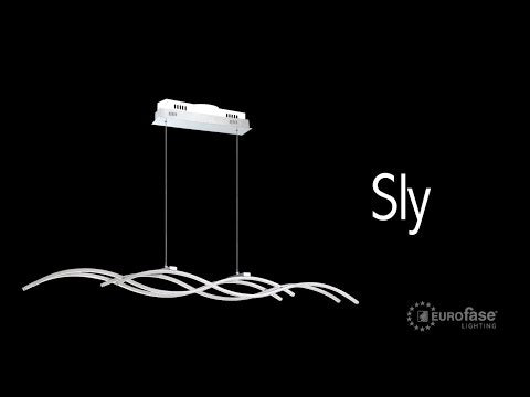 Eurofase Sly, Chandelier , 4-light, 46'', Silver Plated