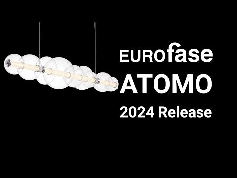 Eurofase Atomo, Chandelier, 9-light, 74'', Gold, Clear Glass