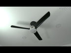 Kuzco Thalia 54-in Brushed Gold/matte Black Led Hugger Fan