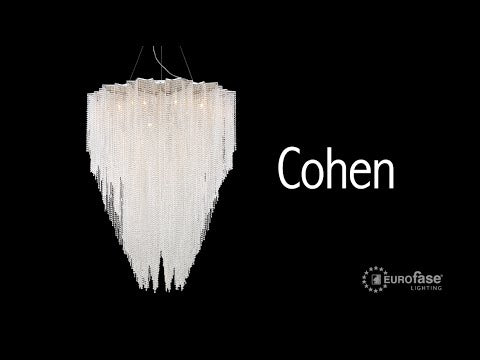 Eurofase Cohen, Chandelier, 24-light, 67'', Chrome, Mixed Glass
