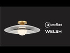 Eurofase Welsh, Flush Mount, 18'', Matte Grey, White Glass