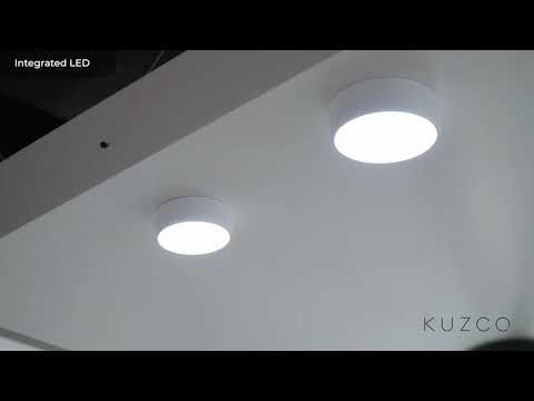 Kuzco Savile 4-in Black Led Flush Mount