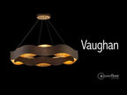 Eurofase Vaughan, Chandelier, 34'', Bronze-gold Mix, Gold Glass
