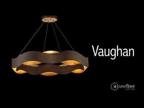 Eurofase Vaughan, Chandelier, 34'', Bronze-gold Mix, Gold Glass