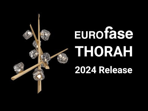 Eurofase Thorah, Chandelier, 7-light, 33'', Matte Gold, Smoked Glass