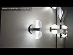 Kuzco Peri 9-in Black/clear Ribbed Glass Led Exterior Wall