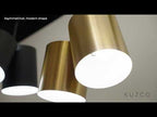 Kuzco Keiko 14-in Brushed Gold 2 Lights Pendant