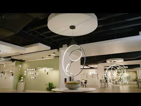 Kuzco Serif 36-in Black Led Multi Pendant