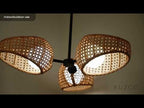 Kuzco Lanai 3 Head Black/opal Glass Led Chandelier