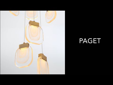 Eurofase Paget, Chandelier, 3-light, 10'', Chrome, Clear Glass