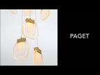 Eurofase Paget, Chandelier, 3-light, 10'', Chrome, Clear Glass