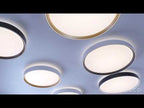 Kuzco Essex 16-in Black Led Flush Mount