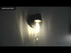 Kuzco Lima 10-in Black/clear Water Glass 1 Light Exterior Wall