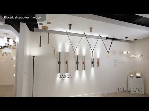 Kuzco Mason 24-in Urban Bronze Led Wall Sconce