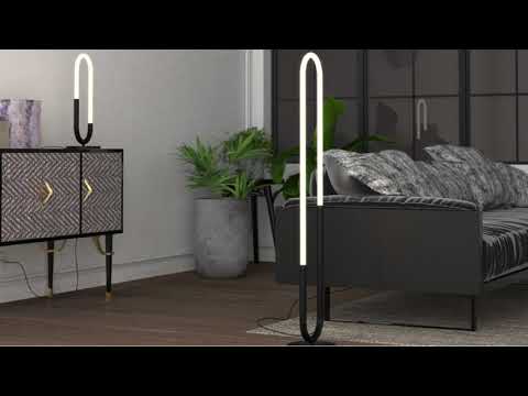 Kuzco Huron 8-in Brushed Gold Led Pendant